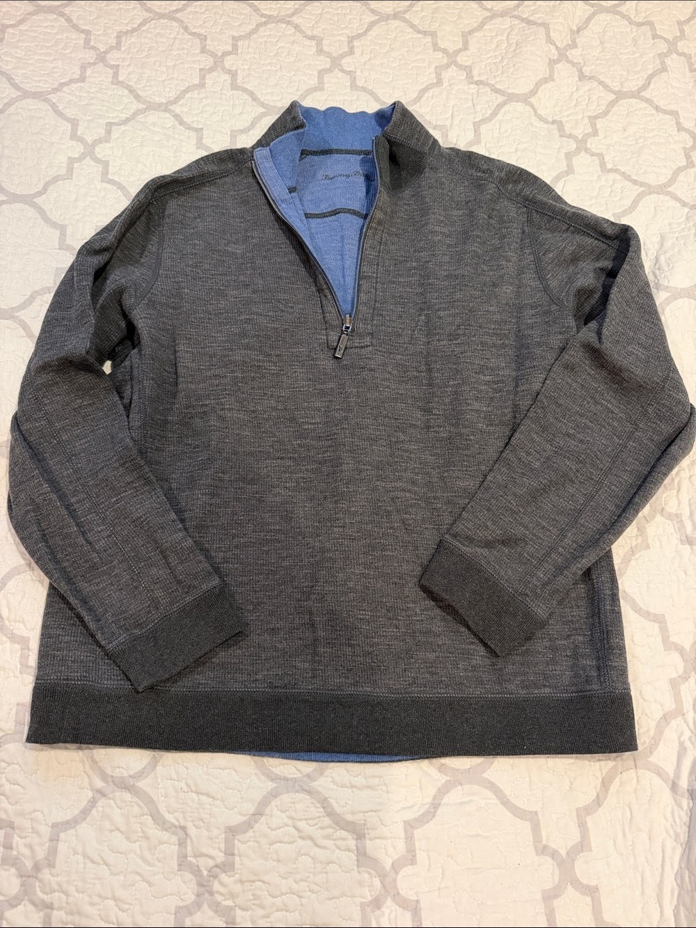 Tommy Bahama Flipsider reversible quarter-zip pullover